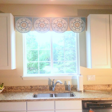 Living Room and Kitchen Custom Window Treatments