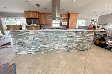 Example of a mountain style kitchen design in Orlando