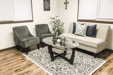 Example of a classic home office design in Cleveland