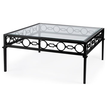 Butler Specialty Southport Iron Upholstered Outdoor Coffee Table