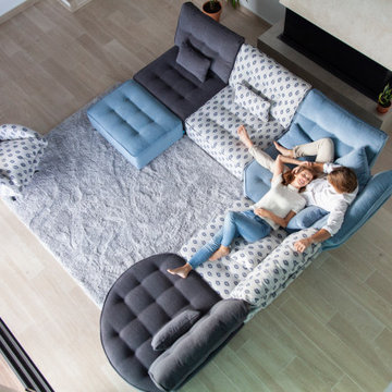 Arianne Love Contemporary Fabric Modular Sofa
