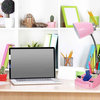 Organizer Desk Lamp With Ipad Tablet Stand Book Holder and Charging Outlet, Pink