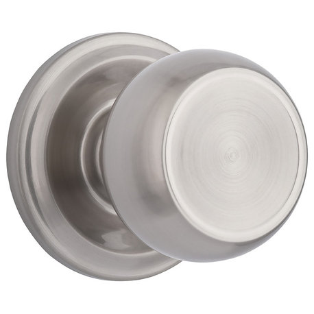 Brinks Push Pull Rotate Stafford Passage Knob, Satin Nickel