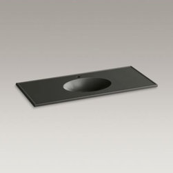 KOHLER - KOHLER Ceramic/Impressions(TM) 49" oval vanity-top bathroom sink with single fau - Bathroom Sinks
