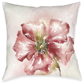 Blushing Floral Indoor Pillow, 18"x18"