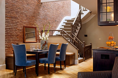 Dining room - transitional dining room idea in Boston