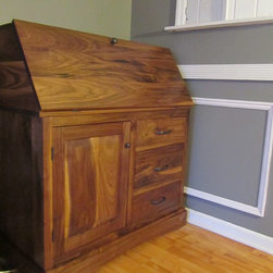 Black Walnut Drop Front Secretary Desk - Furniture