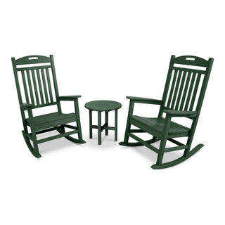 Yacht Club Rocker 3 Piece Set Transitional Outdoor Lounge Sets by POLYWOOD Houzz