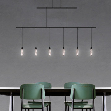 Suspenders™ 48" 2-Tier Linear Fixture above Dining Table
