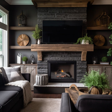 Mantels with Matching Shelves