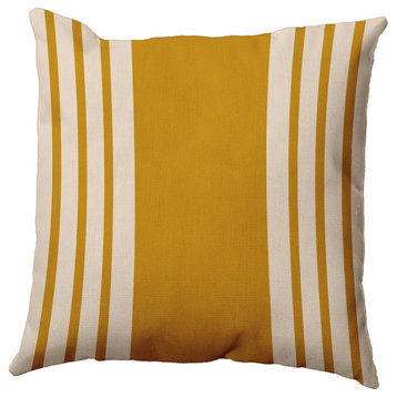 18"x18" Stripe Decorative Throw Pillow, Autumn Gold