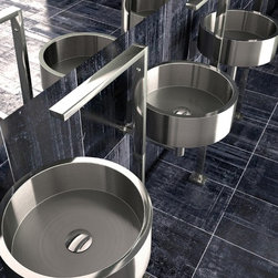 Stainless Steel De Coste Brushed Steel Vessel Sink - Bathroom Sinks