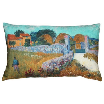 Pillow Decor - Van Gogh Farmhouse in Provence Throw Pillow