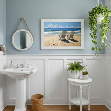 A Pair in Paradise Photorealism Digital Artwork Coastal Wall Art Prints
