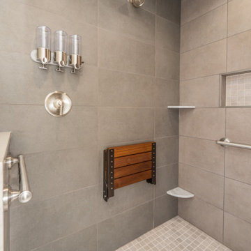 Alexandria Aging In Place Master Bath Remodel with Closet Organization
