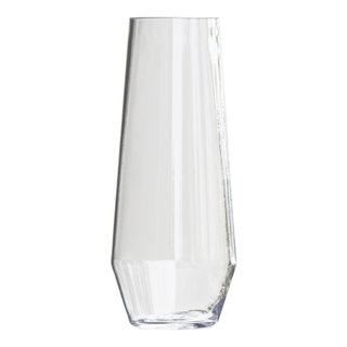 Modern Stemless Wine Glasses with Clear Frosted Hammered Pattern