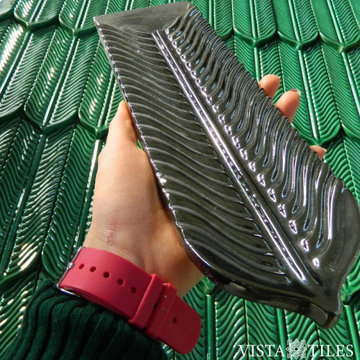 Tall Palm Leaf Ceramic Tile