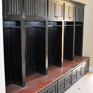 Black Custom Mudroom Storage Unit