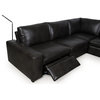 Clifford Full Leather Sectional 5pcs, Charcoal