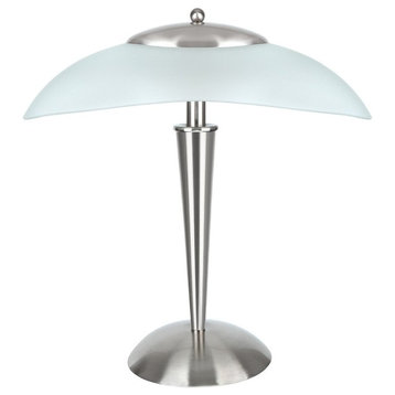 40108-8, 17 3/4" High Metal Desk Lamp with Touch Sensor, Satin Nickel Finish
