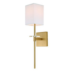Marcus 1 Light Wall Sconce, Satin Brass