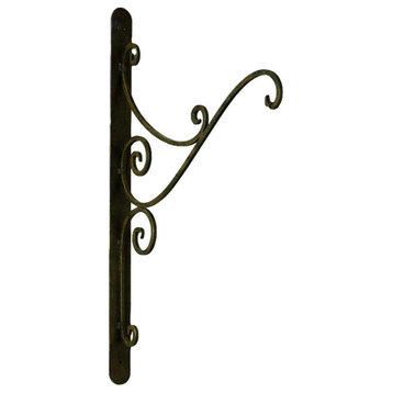 Luxe Classic Brown Iron Scroll Hanging Bracket Wall Mounted Hook Outdoor Plant
