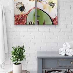 Smaller Abstract Paintings Created in a Series of 2 or More - Paintings