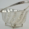 Consigned Silver Plated Starter Serving Basket Shaped Bowl with a H&le, English
