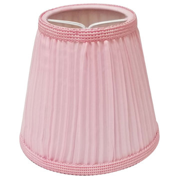 Royal Designs, Inc. Mushroom Pleat Clip On Chandelier Shade 3x5x5 in, Pink, Sin