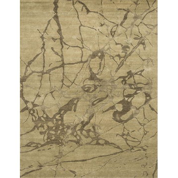 Hand Knotted Hermitage HE-13 Beige/Ash Rug, 2'0"x3'0"