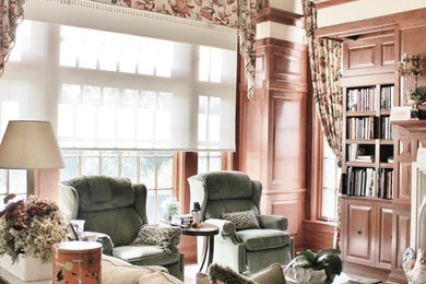 Elegant family room photo in Philadelphia