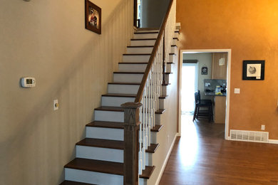 Example of a cottage staircase design in Denver