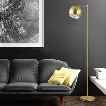 Floor Lamp - Molly 60" Floor Lamp, Gold, Satin Finish, In-Line On-Off Switch