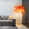 Nordic Feather 67" Novelty Floor Lamp, Orange