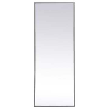 Elegant Lighting MR41436 Monet 36" x 14" Framed Bathroom Mirror - Grey