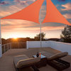 Yescom 2 Pack 20 Ft 97% UV Block Triangle Sun Shade Sail Canopy Patio Pool Yard