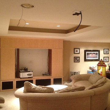 Speakers Behind Screen