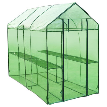 vidaXL Greenhouse Grow House Green House for Outdoor Plant Growing Steel XL