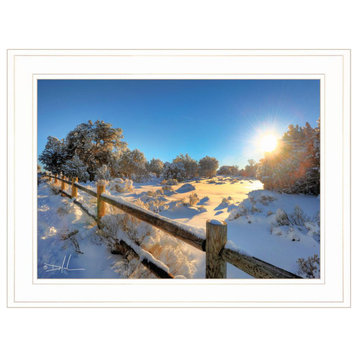 "Snow Covered II" by Dale MacMillan, Ready to Hang Framed Print, White Frame