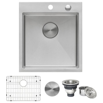 Ruvati RVH8006 18 x 20 Inch Drop-in Stainless Steel Kitchen Sink Single Bowl