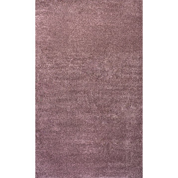 Haze Solid Low-Pile Runner Rug, Light Purple, 8 X 10