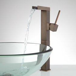 XAIVER SINGLE-HOLE WATERFALL VESSEL FAUCET - Bathroom Sink Faucets