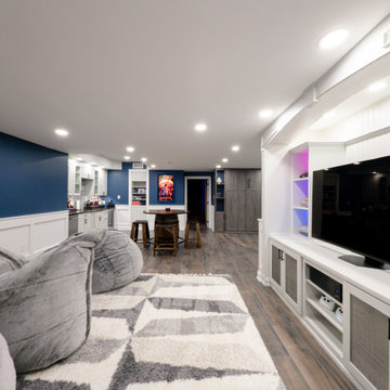 Basement – Open Concept Entertainment – Recessed Lighting