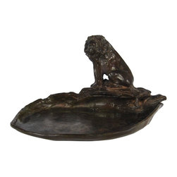 Marie Zimmermann Bronze Lion Cast by Roman Bronze Works in 1930 - Sculptures