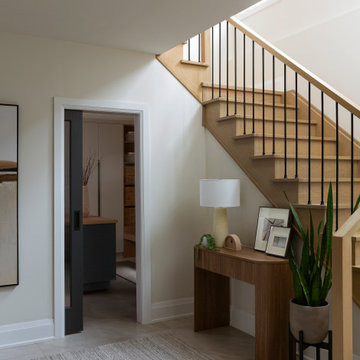 Light-Filled Entry & Stair Hall | Hearth Residence | Whole Home Renovation in Ma