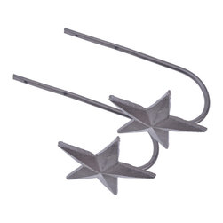 Import Wholesale - Metal Curtain Tie Backs, Star Design, Pair Of 2 - Curtain Rods