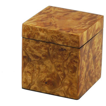 Walnut Burl Inlay Lacquer Canister