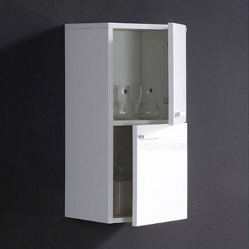 Senza Bathroom Linen Side Cabinet & Storage Areas in White
