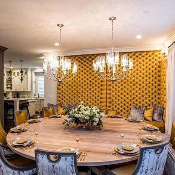 10’ round table: Solid white oak top and base