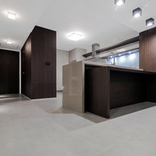 Our new gray floor